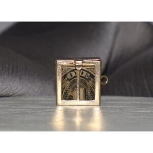 Vintage 14k Yellow Gold Money Vault Charm 3.4G / 0.6in